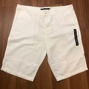 Sean John Bleach White Linen Shorts SZ 42